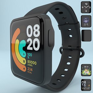 Xiaomi Mi Watch Lite Black 3D model
