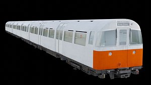 3D model Subway train with Interior