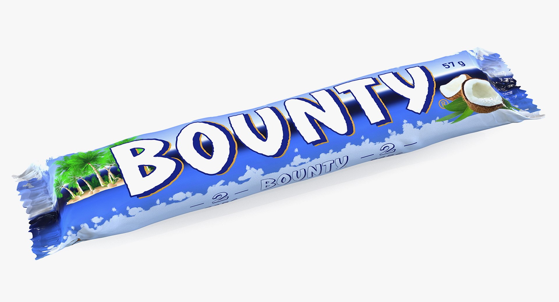 Bounty Chocolate Bar 3D Model 3D model preview