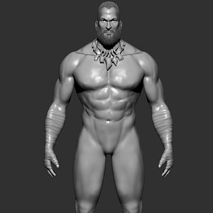 male character warriors 3D model