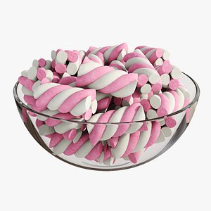Twisted marshmallow bowl 3D