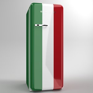 Smeg Fridge FAB28 Italian flag