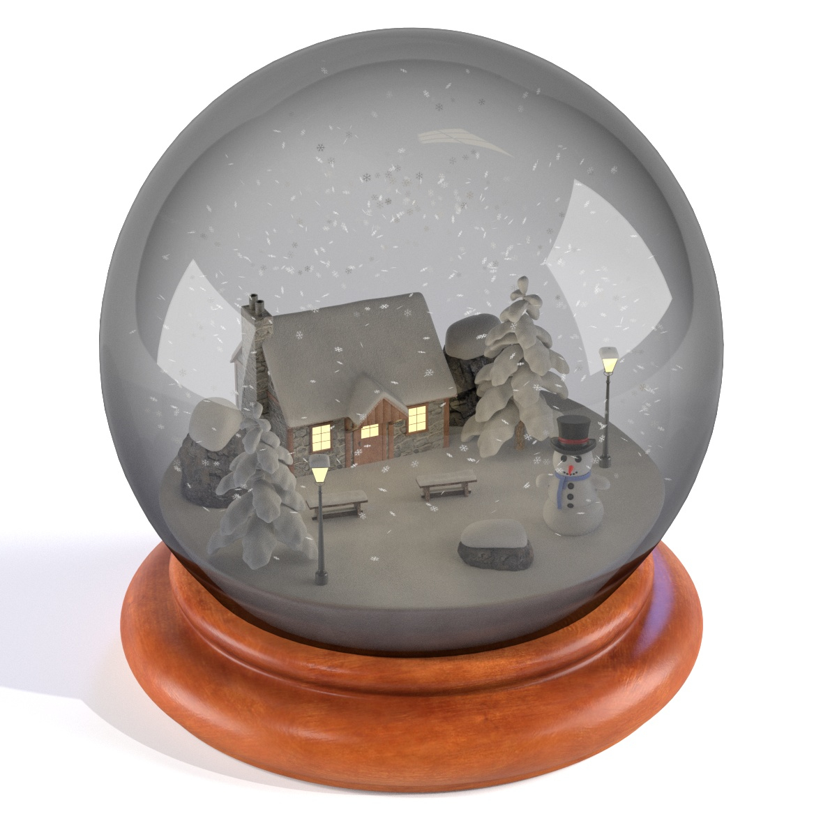 3d snow globe model