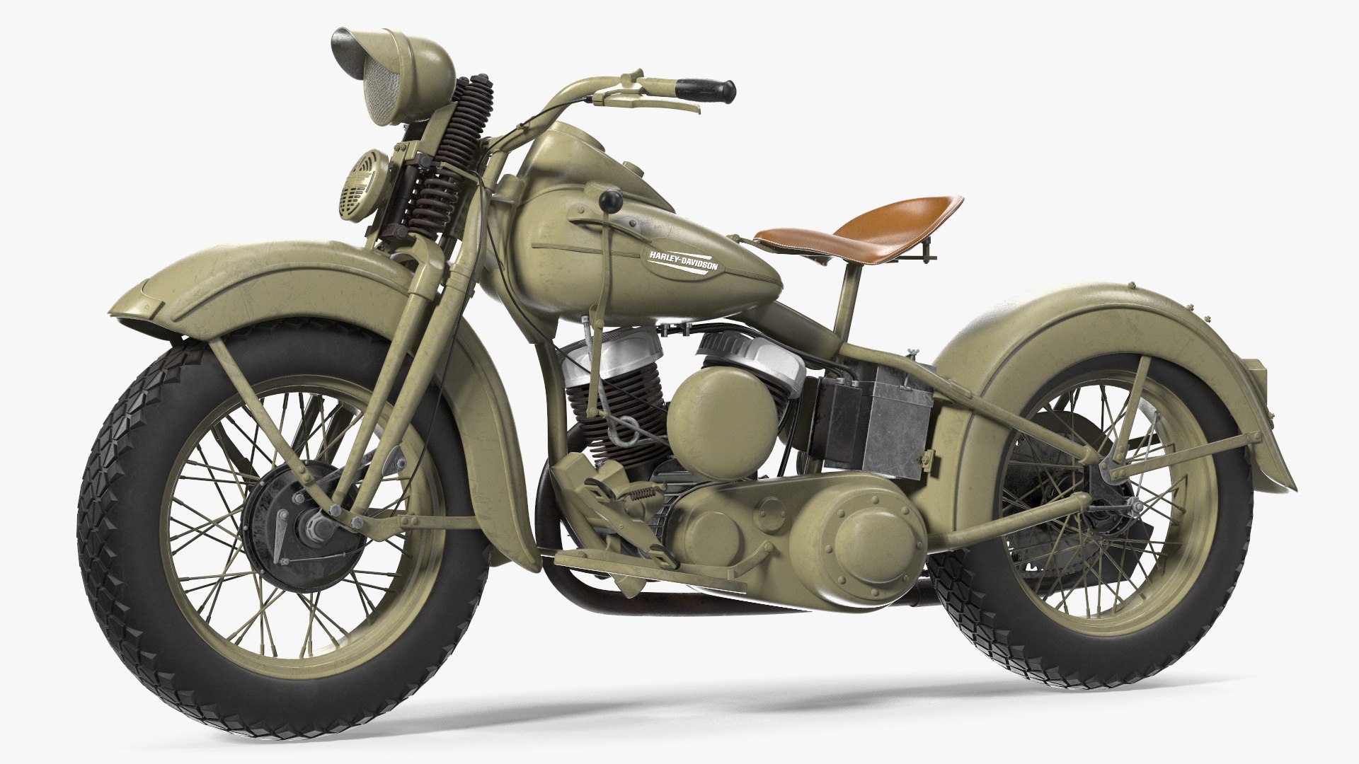 3D Harley-Davidson WLA Liberator Green TurboSquid 2106132