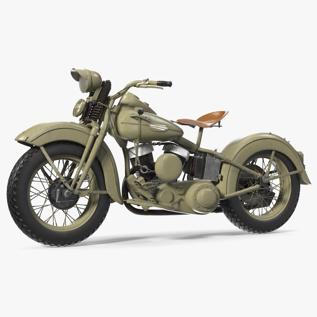 3D Harley-Davidson WLA Liberator Green TurboSquid 2106132