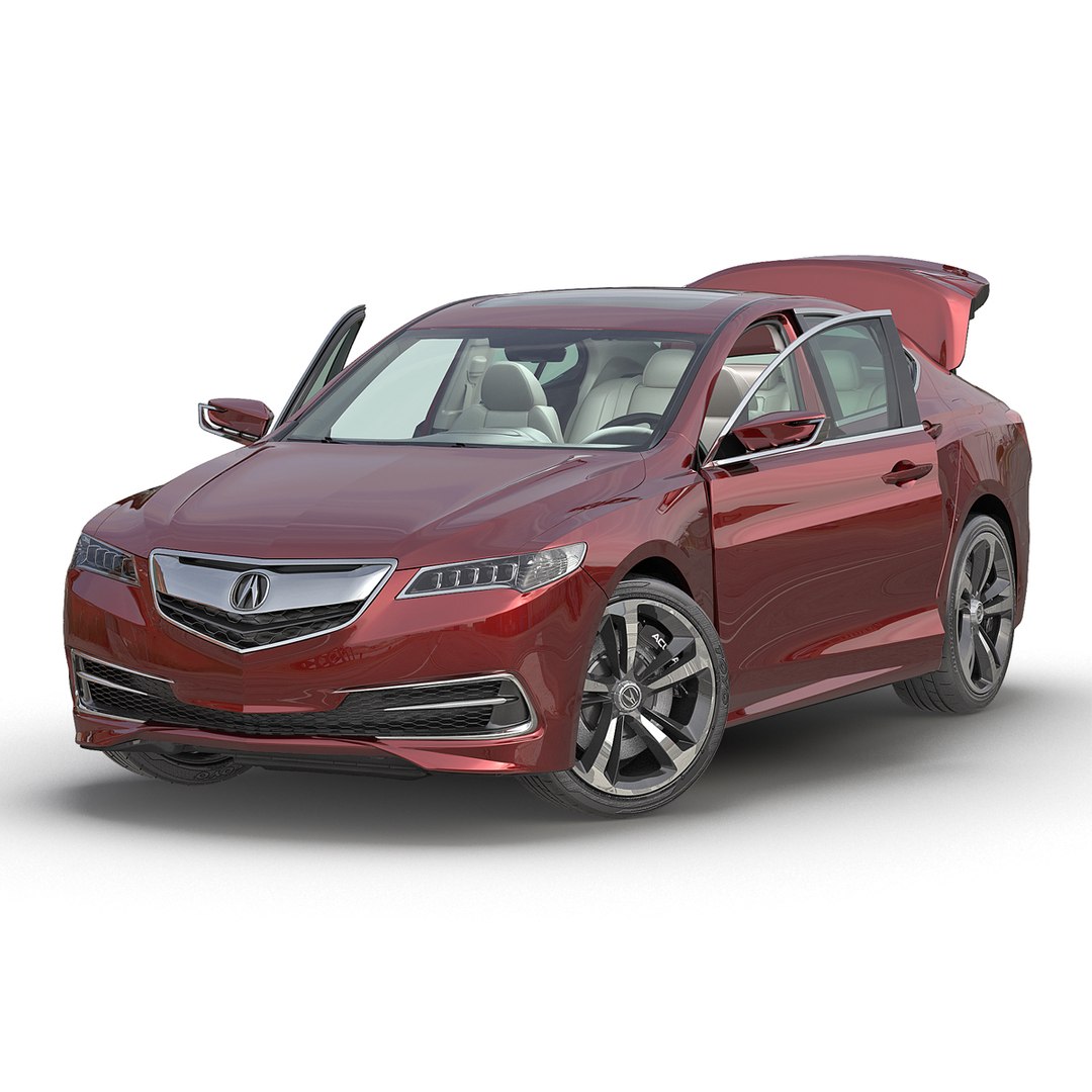 Acura TLX 2015 Rigged 3D model preview