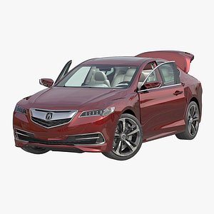 acura tlx 2015 rigged 3d max