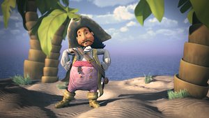 3d pirate cartoon character model