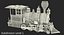 Train Toy Locomotive Rigged 3D Model