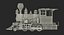 Train Toy Locomotive Rigged 3D Model