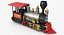 Train Toy Locomotive Rigged 3D Model