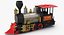 Train Toy Locomotive Rigged 3D Model