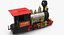 Train Toy Locomotive Rigged 3D Model