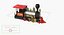 Train Toy Locomotive Rigged 3D Model