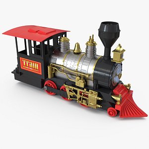 3D train toy locomotive rigged