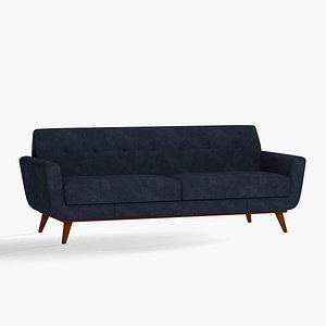 Sofa leather blue