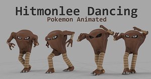 c4d dancing hitmonlee pokemon