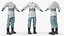 Traditional Asian Clothing White Blue