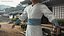 Traditional Asian Clothing White Blue