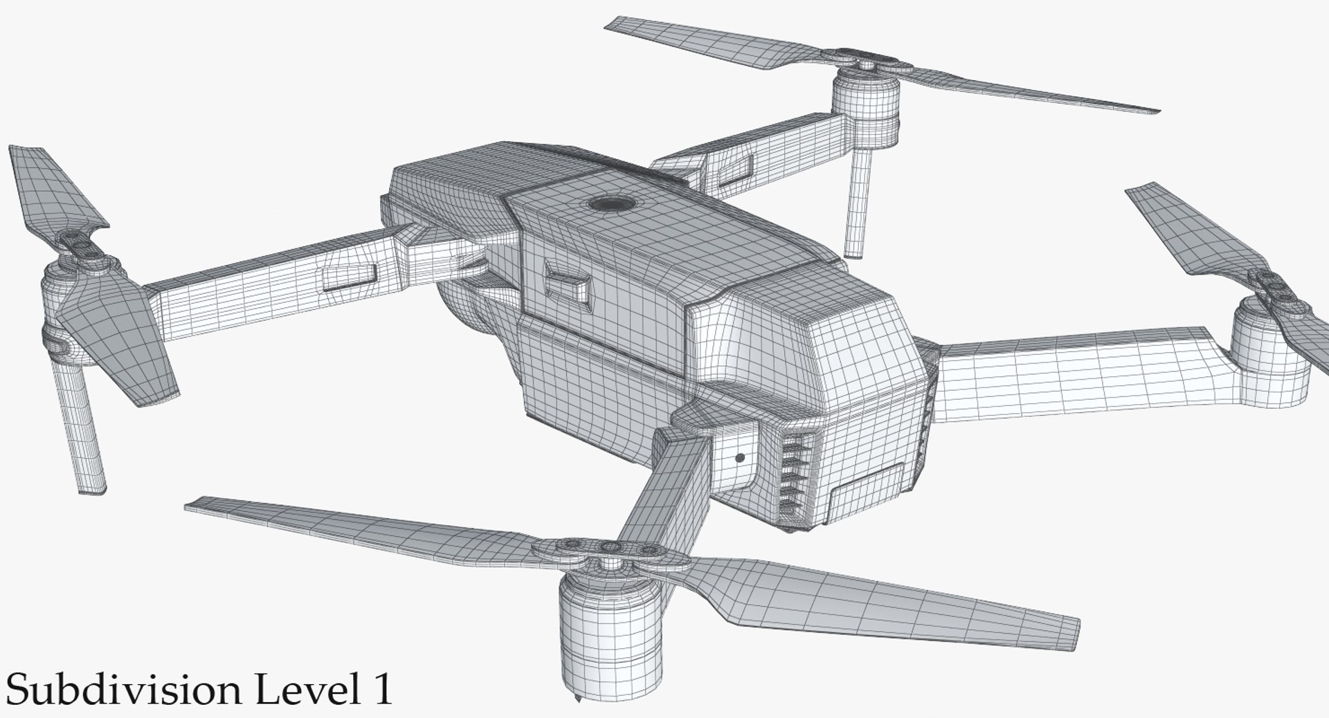 quadcopter dji mavic pro 4 3d model