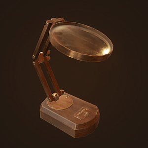 antique magnifying glass ready 3D model