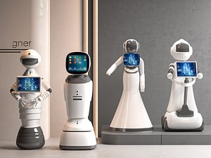 3D robots Collection intelligent robot Smart robot humanoid robot