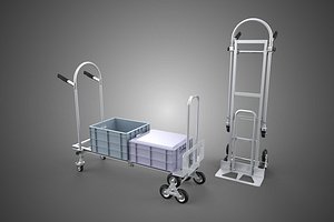 CONVERTIBLE HAND TRUCK STEEL CRATE STAIR CLIMBING CLIMBER CLIMB 3D model