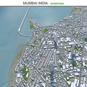3D model Mumbai Downtown India