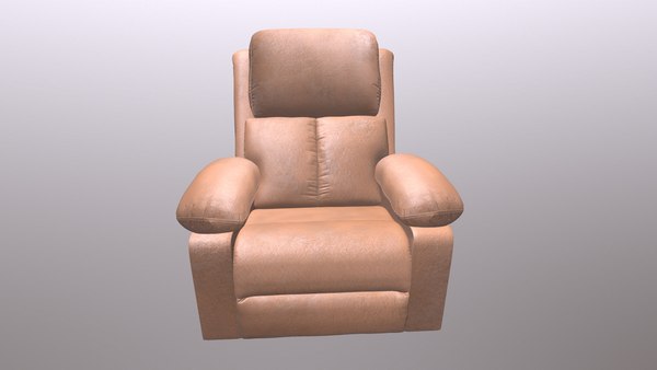 3D model Leatherette Manual Recliner Sofa