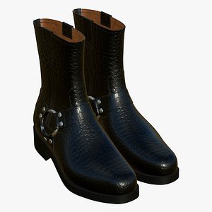 Leather Boots Crocodile Skin model