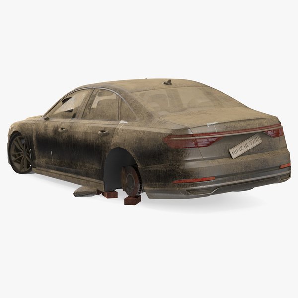 3D abandoned generic car