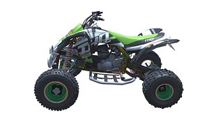 3D 017-Shima 450-Quad-ATV-Bike-low poly game ready 3d model model