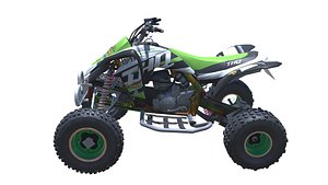 017-Shima 450-Quad-ATV-Bike-low poly game ready 3d model