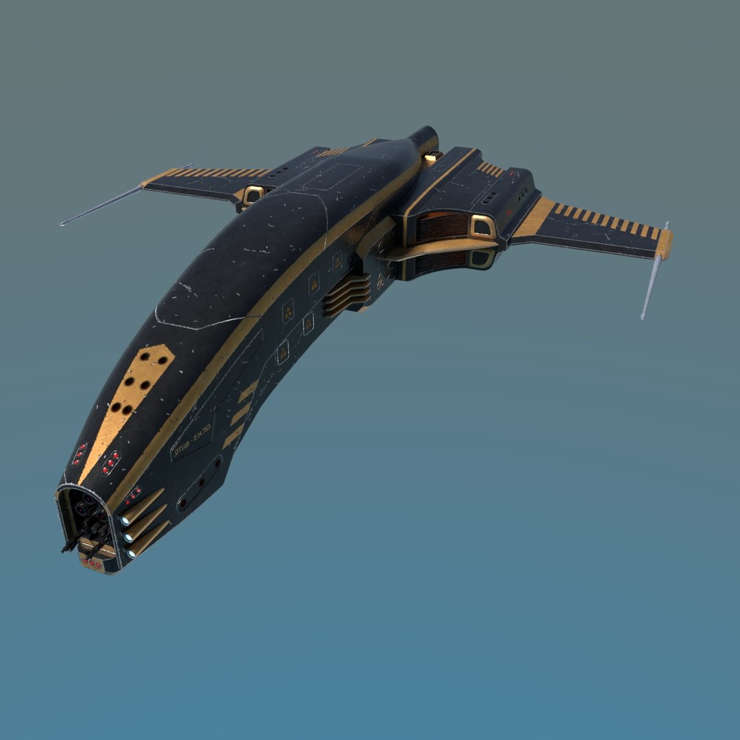 3D spaceship dagger type 1 - TurboSquid 1310312
