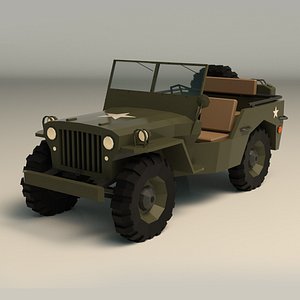 military jeep 3D model