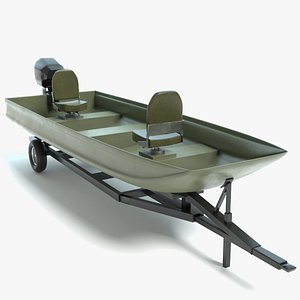 3D jon boat model