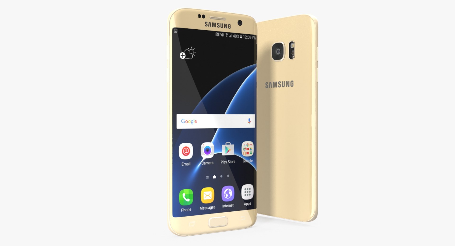 Samsung Galaxy S7 Edge Gold 3D Model 3D model preview