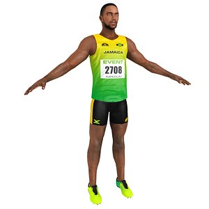 sprinter athlete 3D model