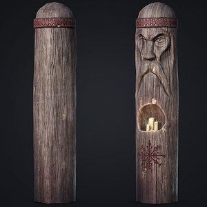 Wooden Totem 4 3D model