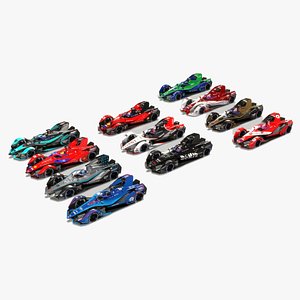 3D model Formula E Season 2021 2022 Race Car Collection