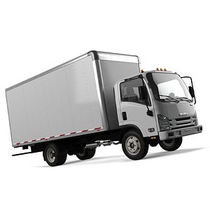 Isuzu NPR Cargo Truck White