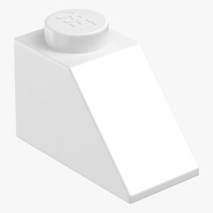 Lego Brick 2x1 Slope White