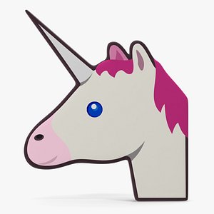 3D Unicorn Emoji model