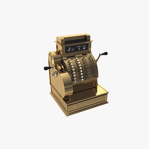 3D Vintage Cash Register
