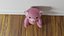 UN OSO DE PELUCHE DE COLOR ROSA BONITO