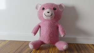 A PRETTY PINK COLOR TEDDY BEAR