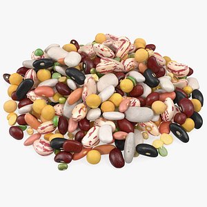 pile mixed legume beans 3D