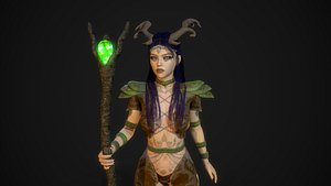 Forest Druid Girl model