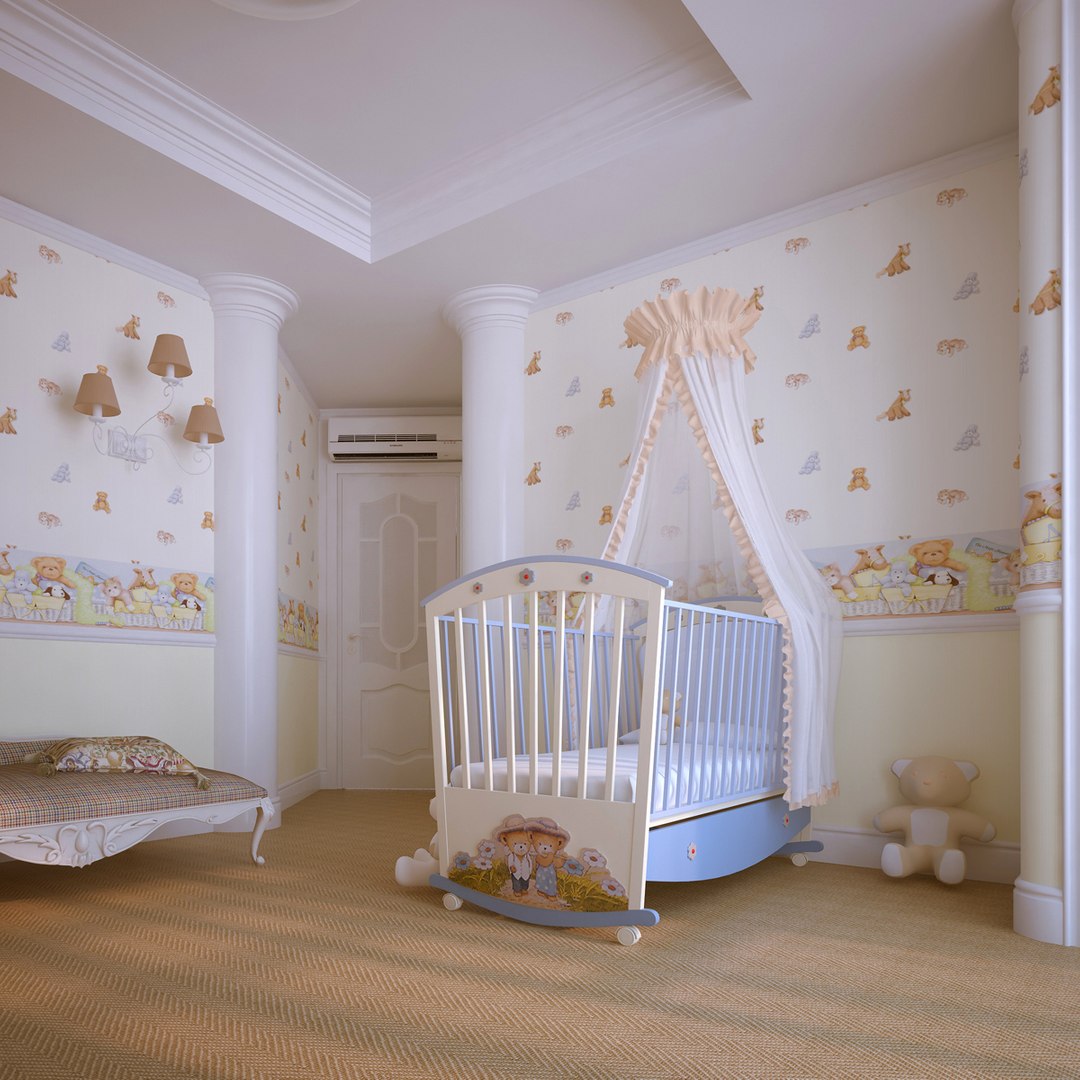 3d Nursery Interior Classic Model