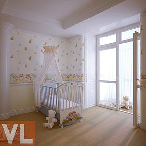 3d nursery interior classic model